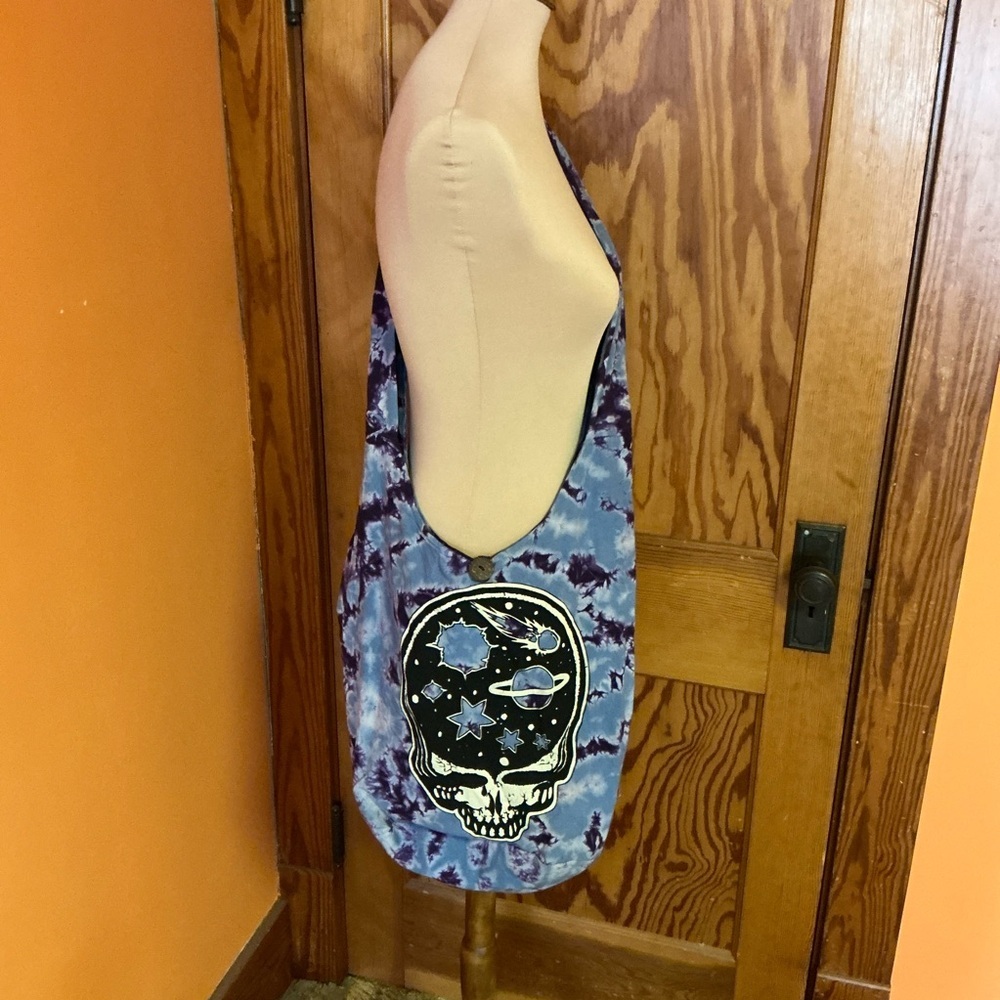 Grateful Dead Tie dye Batik Space Your Face Hippie Chic Hobo Bag - Picture 9 of 11